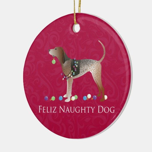 Amerikaanse Engelstalige kerst Keramisch Ornament (Links)