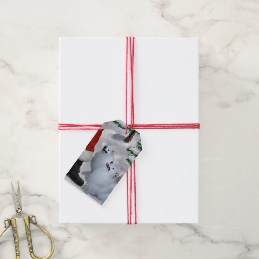 Amerikaanse Eskie kerstcadeaus Cadeaulabel (Met Touw)