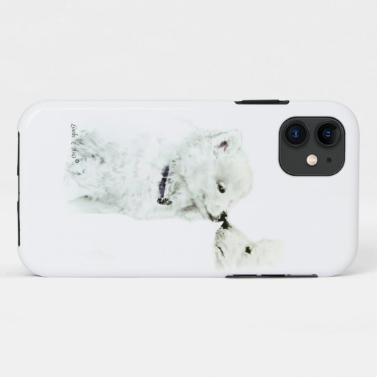 Amerikaanse Eskimo Case-Mate iPhone Case (Achterkant (horizontaal))