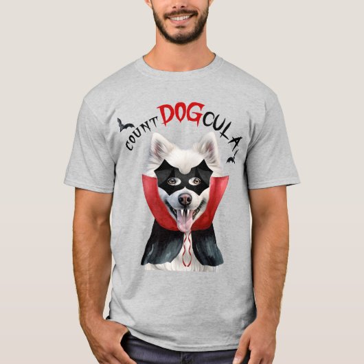 Amerikaanse Eskimo Count DOGcula Funny Dog Lover T-shirt (Voorkant)