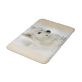 Amerikaanse Eskimo Dog Art Badmat (Gekanteld)
