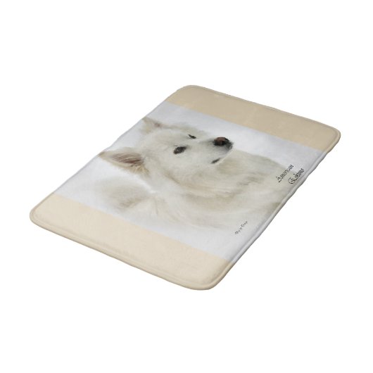 Amerikaanse Eskimo Dog Art Badmat (Gekanteld)