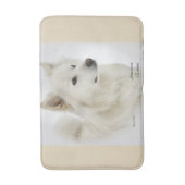 Amerikaanse Eskimo Dog Art Badmat (Voorkant Verticaal)