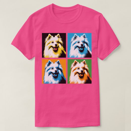 Amerikaanse Eskimo Dog Art Hondenliefhebbers T-shirt (Design voorkant)