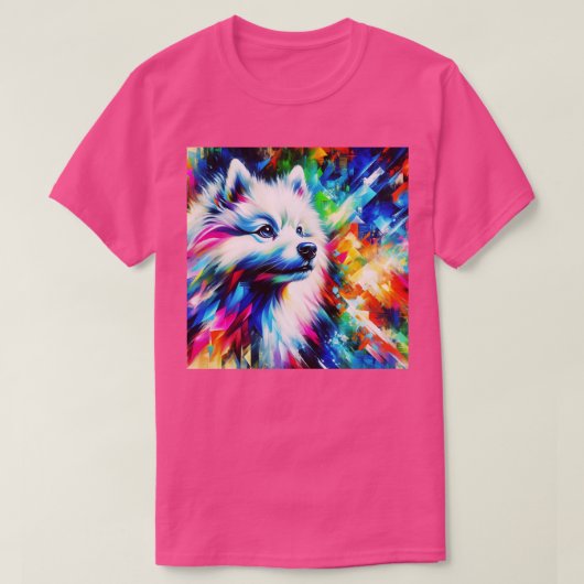 Amerikaanse Eskimo Dog Art T-shirt (Design voorkant)