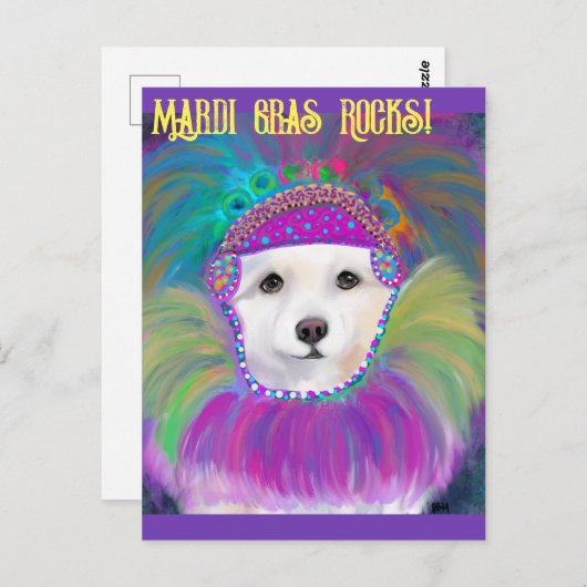 Amerikaanse Eskimo Dog Briefkaart (Voorkant / Achterkant)