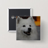 Amerikaanse Eskimo Dog Button (Voorkant /achterkant)