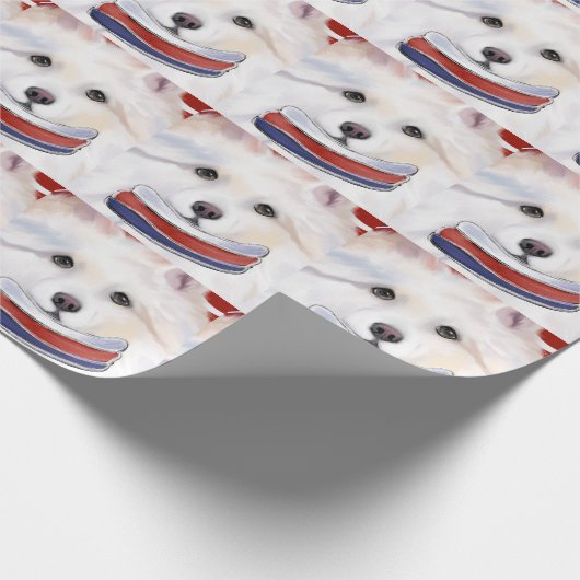 Amerikaanse Eskimo Dog Cadeaupapier (Hoek)