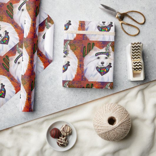 Amerikaanse Eskimo Dog Cadeaupapier (Crafts)