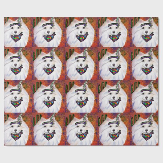 Amerikaanse Eskimo Dog Cadeaupapier (Vlak)