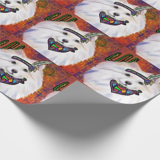 Amerikaanse Eskimo Dog Cadeaupapier (Hoek)