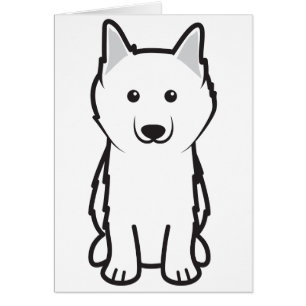 Amerikaanse Eskimo Dog Cartoon