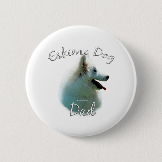 Amerikaanse Eskimo Dog Dad 2 Ronde Button 5,7 Cm (Voorkant)