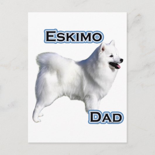 Amerikaanse Eskimo Dog Dad 4 Briefkaart (Voorkant)