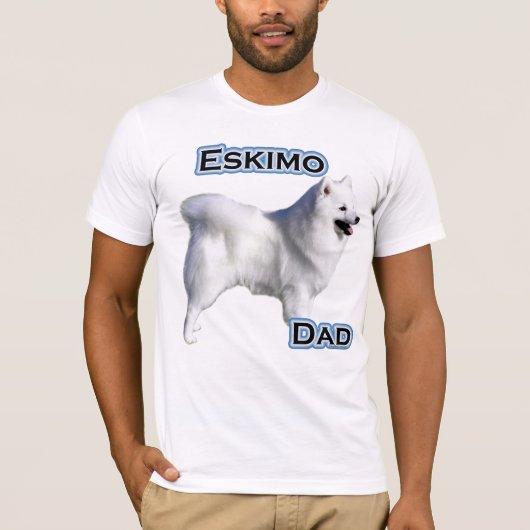 Amerikaanse Eskimo Dog Dad 4 T-shirt (Voorkant)