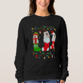 Amerikaanse Eskimo Dog drie kerstsokken Sweater (Voorkant)