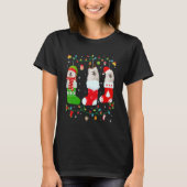 Amerikaanse Eskimo Dog drie kerstsokken Sweater T-shirt (Voorkant)