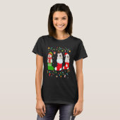 Amerikaanse Eskimo Dog drie kerstsokken Sweater T-shirt (Voorkant volledig)