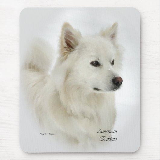 Amerikaanse Eskimo Dog Gifts Muismat (Voorkant)