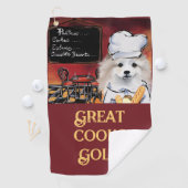 Amerikaanse Eskimo Dog Golfhanddoek (Insitu)