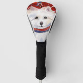 Amerikaanse Eskimo Dog Golfheadcover (Voorkant)