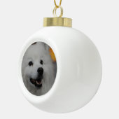 Amerikaanse Eskimo Dog Keramische Bal Ornament (Rechts)