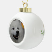 Amerikaanse Eskimo Dog Keramische Bal Ornament (Rechts)