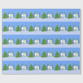 Amerikaanse Eskimo Dog - kerstboom decorteren Cadeaupapier (Vlak)