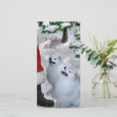 Amerikaanse Eskimo Dog kerstcadeaus Feestdagenkaart (Staand voorkant)