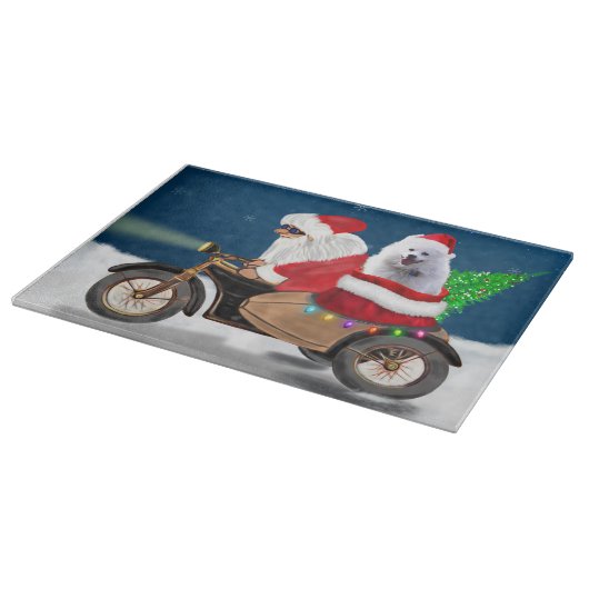 Amerikaanse Eskimo Dog kerstkerstkerstkerstkerstma Snijplank (Hoek)