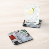 Amerikaanse Eskimo Dog Kerstmis Bier Onderzetter (Rechterzijde)