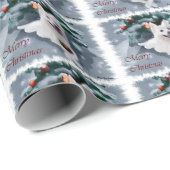 Amerikaanse Eskimo Dog Kerstmis Cadeaupapier (Rol Hoek)