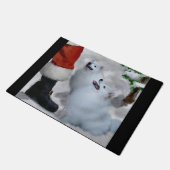 Amerikaanse Eskimo Dog Kerstmis Deurmat (Schuin)