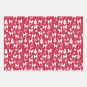 Amerikaanse Eskimo Dog Kerstmis Inpakpapier Vel (Voorkant)