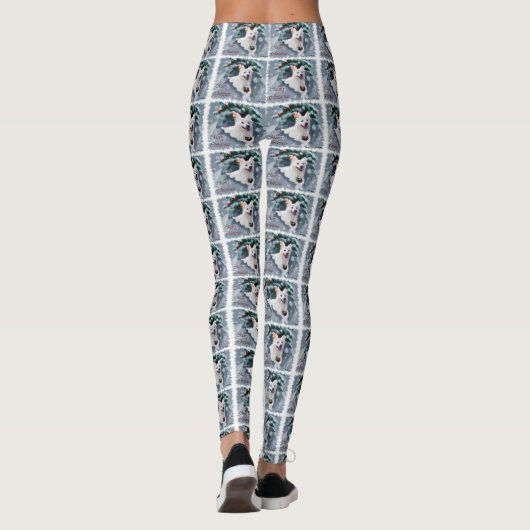 Amerikaanse Eskimo Dog Kerstmis Leggings (Achterkant)