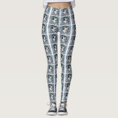 Amerikaanse Eskimo Dog Kerstmis Leggings (Voorkant)