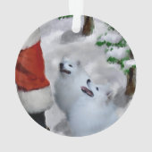 Amerikaanse Eskimo Dog Kerstmis Ornament (achterkant)