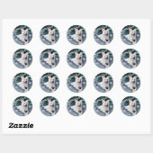 Amerikaanse Eskimo Dog Kerstmis Ronde Sticker (Vel)
