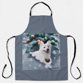 Amerikaanse Eskimo Dog Kerstmis Schort