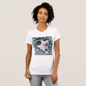 Amerikaanse Eskimo Dog Kerstmis T-shirt (Voorkant volledig)