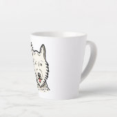 Amerikaanse Eskimo Dog Latte Mok (Rechterhoek)