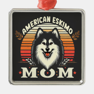 Amerikaanse Eskimo Dog Mam - Tante hondenliefhebbe Metalen Ornament