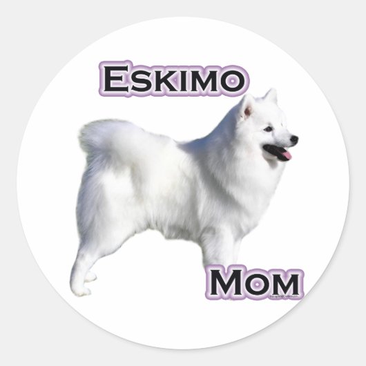 Amerikaanse Eskimo Dog Mom 4 - Sticker (Voorkant)