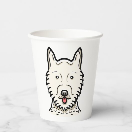 Amerikaanse Eskimo Dog Papieren Bekers (Voorkant)