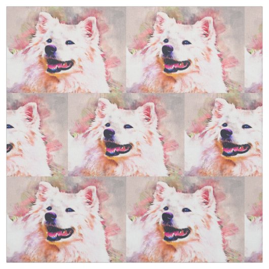 Amerikaanse Eskimo Dog Pima Cotton Fabric Stof (Swatch)