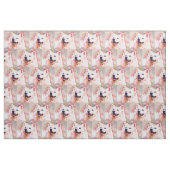 Amerikaanse Eskimo Dog Pima Cotton Fabric Stof (Fat Quarter)