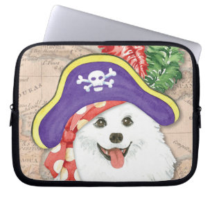 Amerikaanse Eskimo Dog Pirate-laptophoes Laptop Sleeve