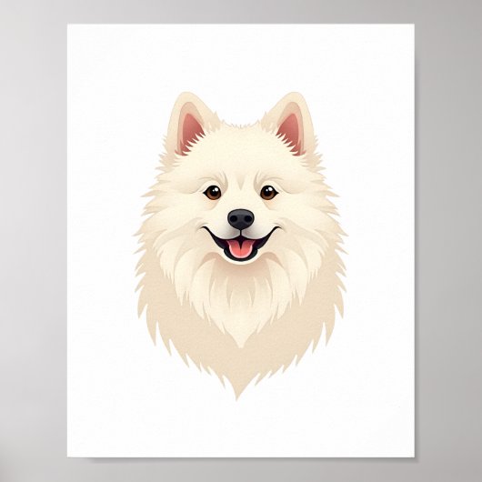Amerikaanse Eskimo Dog Poster (Voorkant)