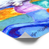 Amerikaanse Eskimo Dog Print (Hoek)