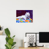 Amerikaanse Eskimo Dog Print (Thuiskantoor)